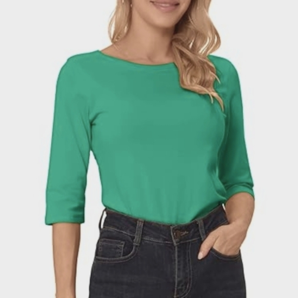 J. Crew Vibrant Green Top